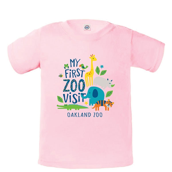 INFANT TEE STACK ZOO  FIRST VISIT - PINK